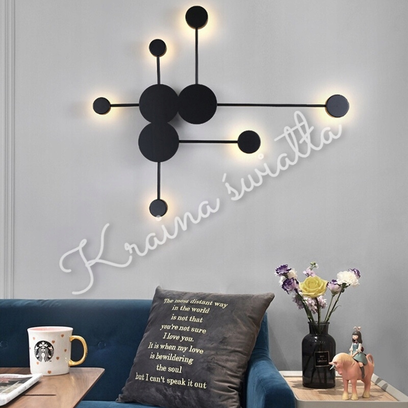 LAMPA ŚCIENNA CZARNA NASTOLATEK DZIECKO ELEGANCJA STYL LED **Kraina światła