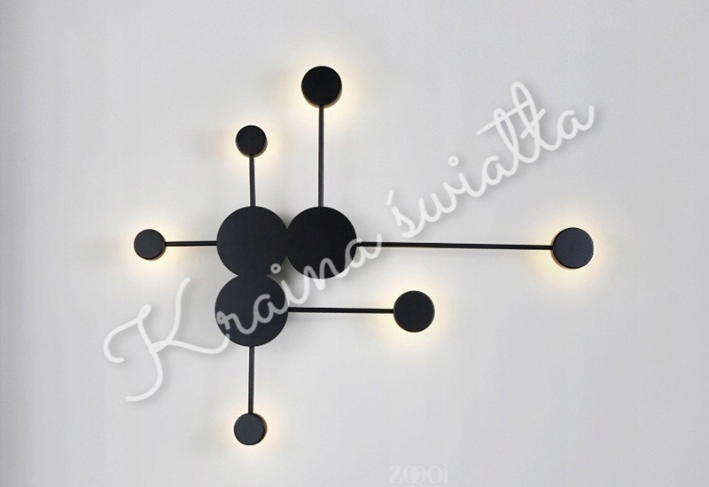 LAMPA ŚCIENNA CZARNA NASTOLATEK DZIECKO ELEGANCJA STYL LED **Kraina światła