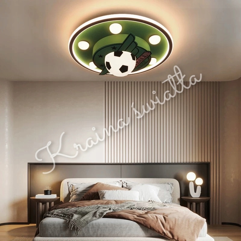 LAMPA SUFITOWA PIŁKA NOŻNA PIŁKARZ BOISKO LED + E27 **Kraina światła